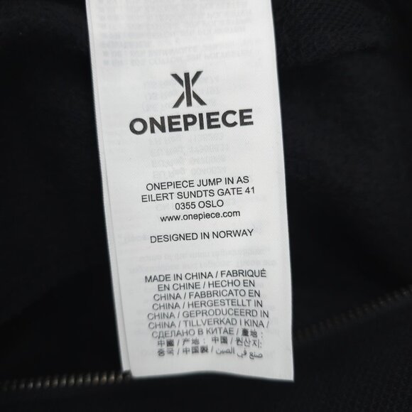 NWT ONEPIECE Slow Jumpsuit Black Hooded Cotton Blend Long Sleeve Unisex Size XS - Picture 8 of 9